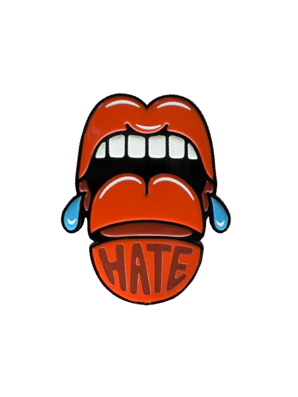 Cut Out Hate Pin