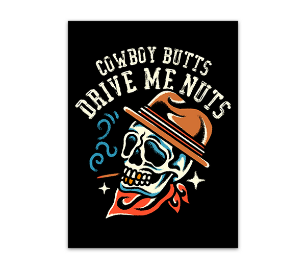 Cowboy Butts Sticker - Awarewolf Apparel