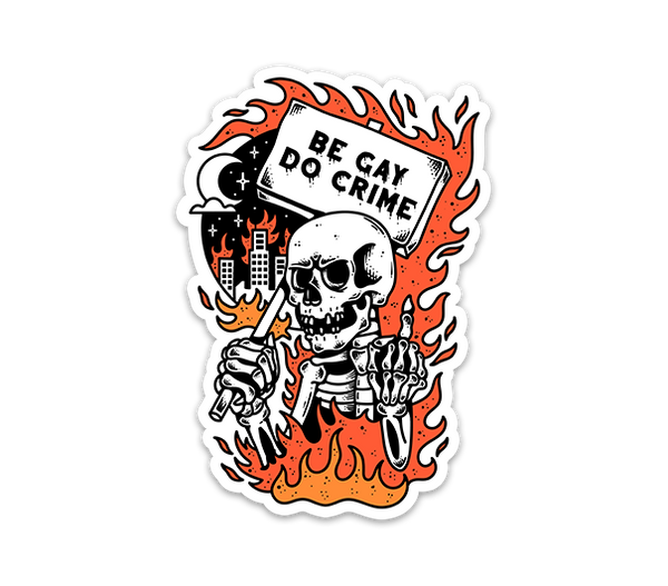 Crime Sticker - Awarewolf Apparel