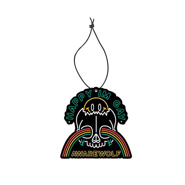 Happy I'm Gay Car Air Freshener - Awarewolf Apparel