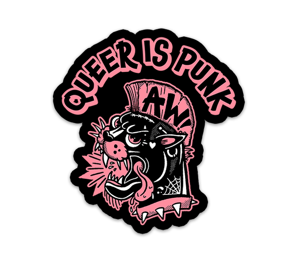Queer Is Punk Sticker - Awarewolf Apparel