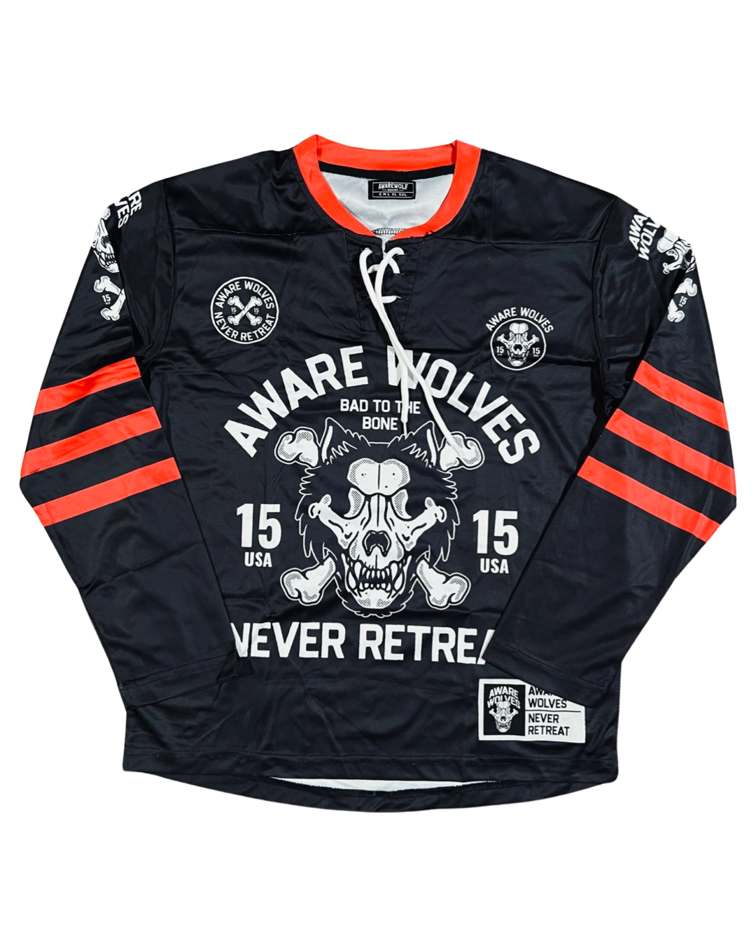Never Retreat Hockey Jersey - Awarewolf Apparel