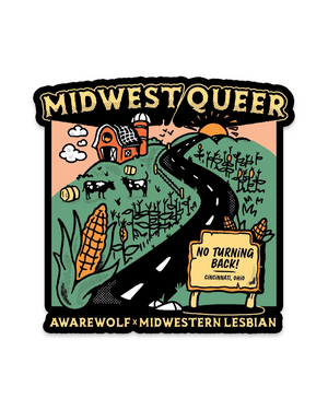 Midwest Queer Sticker - Awarewolf Apparel