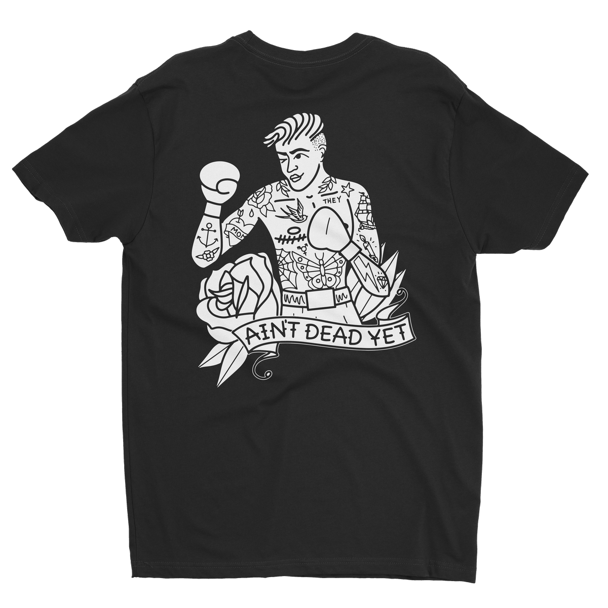 【DISCERNMENT】Empty damage short sleeve T-shirt Ain't Dead Yet – Awarewolf Apparel