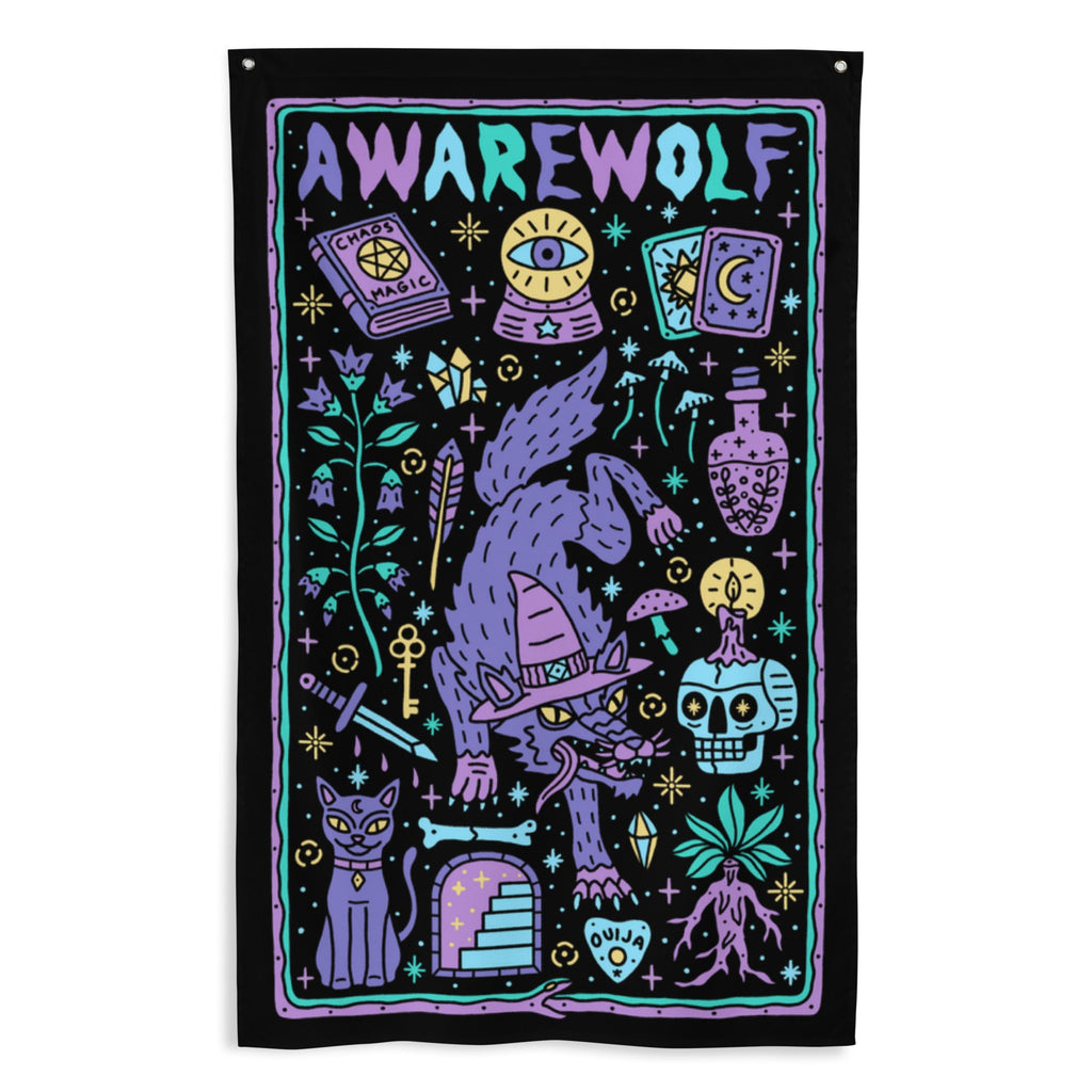Wolf Spells Flag - Awarewolf Apparel