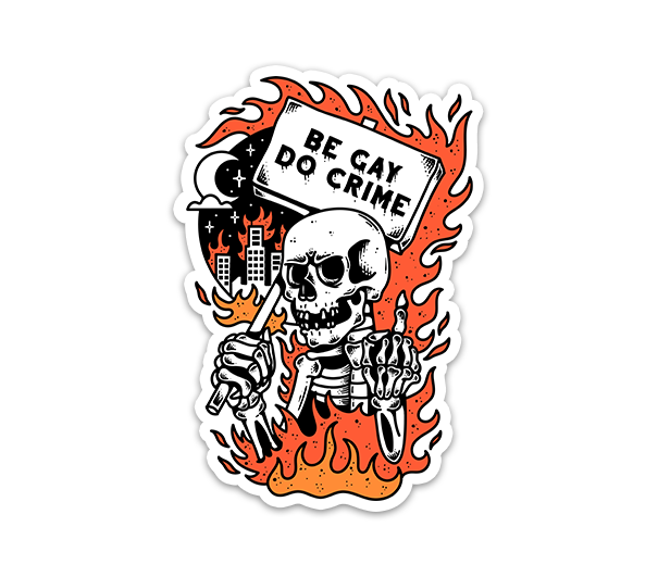 Robbery Sticker Crime Sticker – Awarewolf Apparel