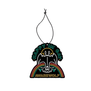Happy I'm Gay Car Air Freshener - Awarewolf Apparel