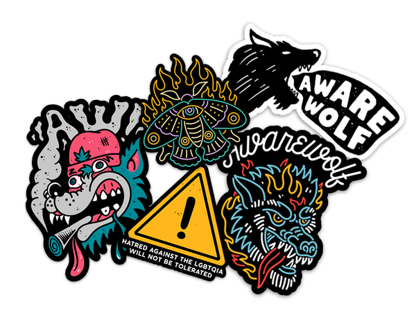 Sticker Pack - Awarewolf Apparel